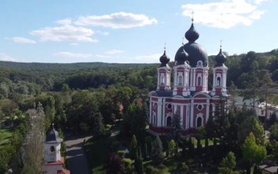 Монастир села Курки в Молдові з квадрокоптера